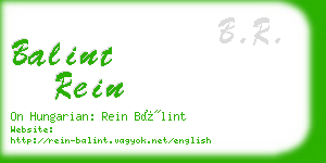 balint rein business card